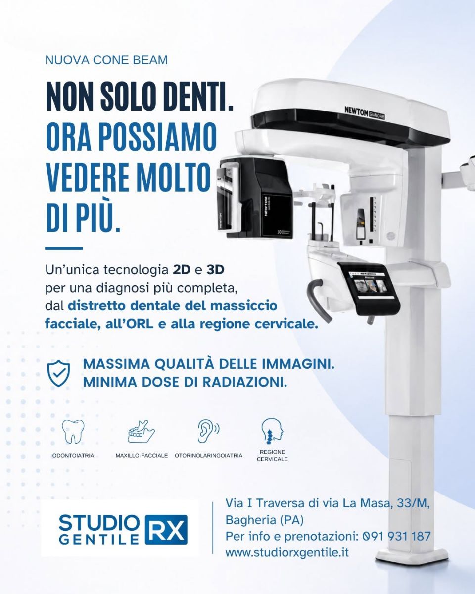 Cone Beam a Bagheria - Palermo presso Studio RX Gentile &middot; Studio di radiologia a Bagheria