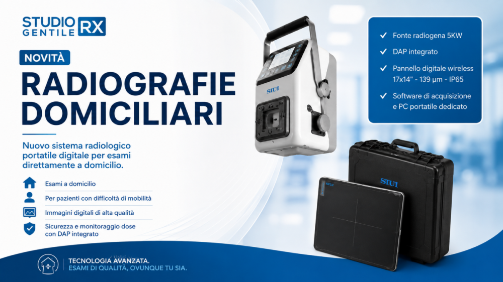 Nuovo sistema radiologico portatile per radiografie domiciliari a Bagheria